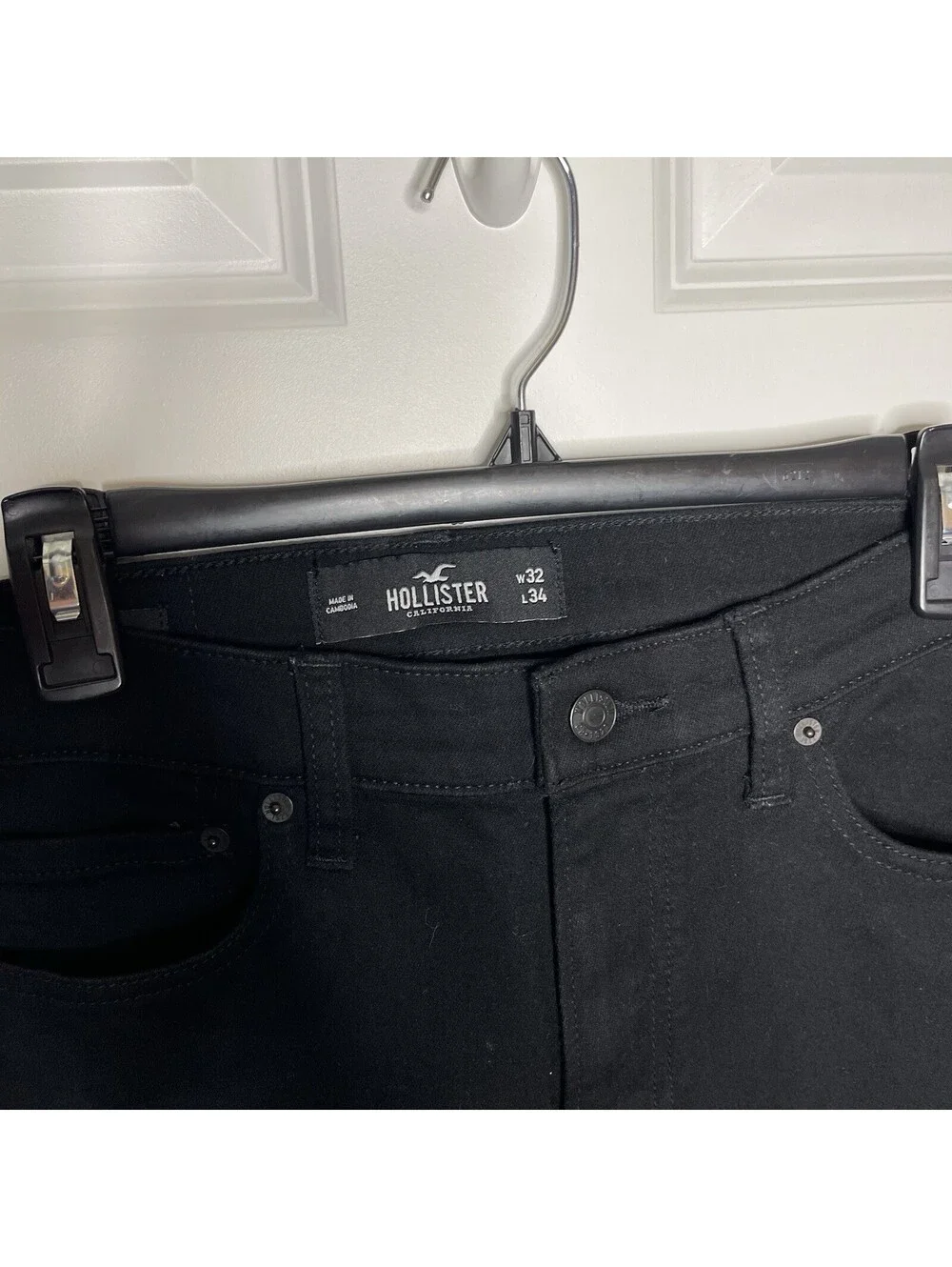 Hollister New with Tags Men’s Black Denim Skinny Jeans 5-Pocket 32x34